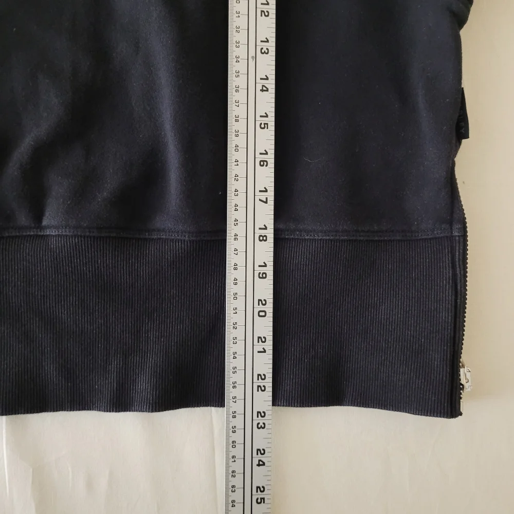 Varley Sweater Womens M Black Peached‎ Sweat Cotton Blend Ribbed Pullover